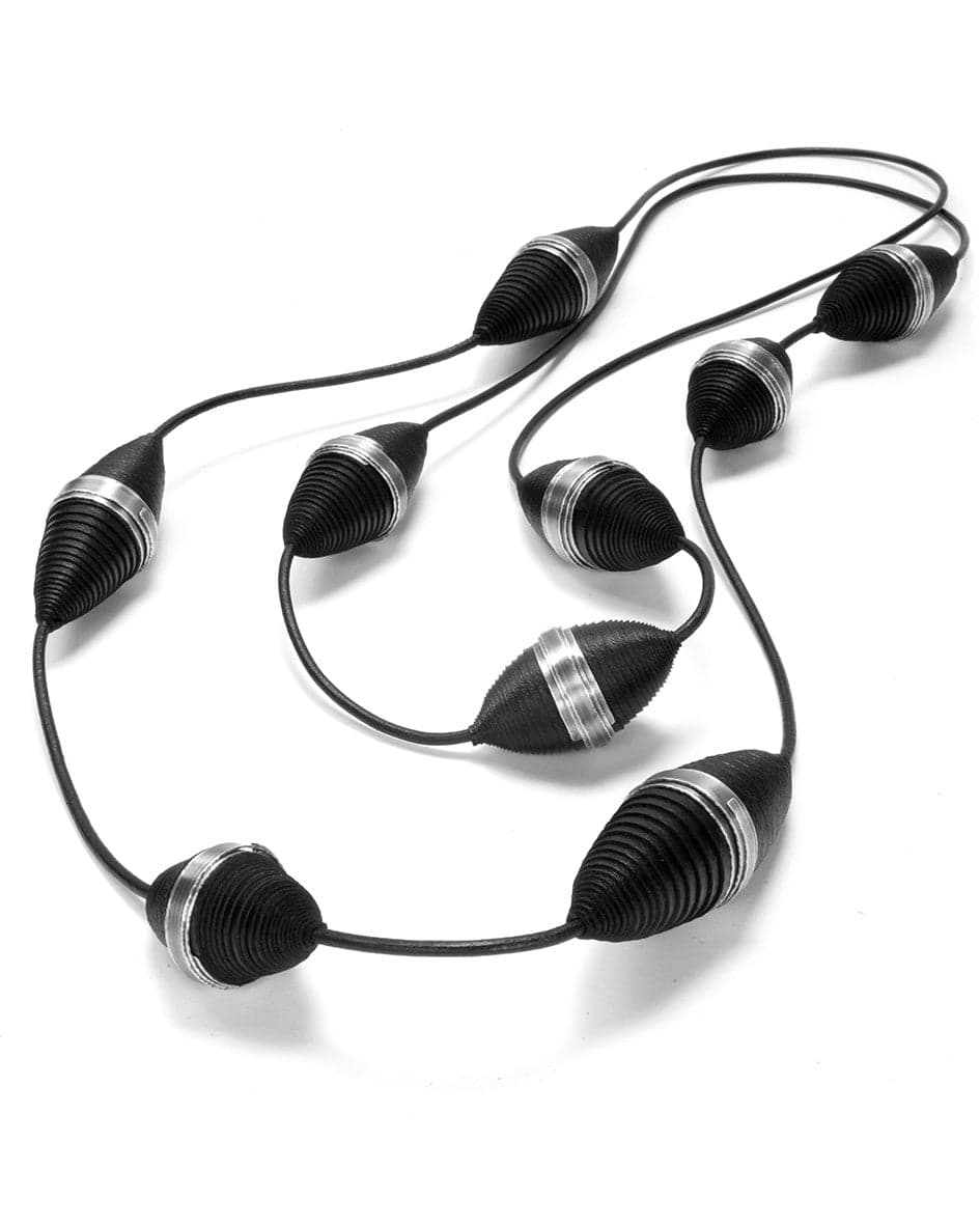 Long Black Roll Necklace