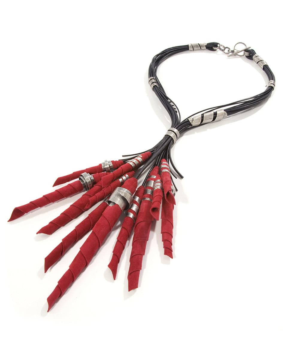 Red Scroll Necklace